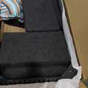 L Shaped Modular Sectional Sofa with Reversible Chaise Lounge, 5-Seater Corner Couch, Linen Upholstery Convertible Sof w/Movable Ottoman, Cup Holders, 2 Pillows and Rivet Ornament for Living Room