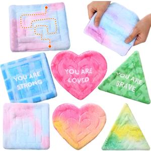 3 Pack Fabric Marble Maze Mat Bulk Fidget Maze Sensory Mats Pad Stress Relief Anxiety Toys Calming Corner Supplies Rewards for Teens Christmas Operation Gifts (Classic Style)