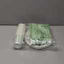 175Pcs Gingham Party Supplies for 25 Guests Scalloped Plates and Napkins set Green and White Paper Plates Disposable Plaid Cocktail Napkin Checkered Dinner Party Set Cutlery for Baby Shower Wedding