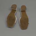 PIZZ ANNU Women's Square Open Toe Heels Sandals Low Block Chunky Heeled Sandal Slip on Mules Comfortable Heel Dress Pumps Shoes, Off White, Size: 8