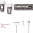TUDIA [Klip 10 Pcs Snap On Charging Cable Cord Saver Protector Compatible with iPhone, iPad, iPod Combo Pack