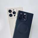 Designed for iPhone 14 Pro Case Silicone Compatible with Magsafe, Camera Lens Protector, Military Grade Shockproof Protective, Rectangle Magnetic Phone Case for iPhone 14 Pro Black