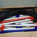 Amazon Basics Portable Ladder Toss Outdoor Game Set with Carrying Case, Simple to Assemble, Red/Blue