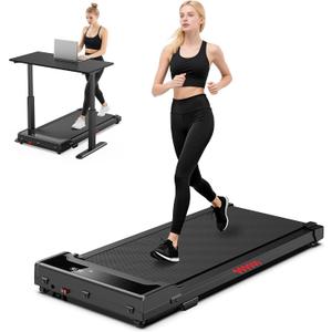Walking Pad Treadmill for Home - Under Desk Walking and Running Portable Electric Machine Adjustable Slim Compact with 0.6-4.0MPH Modes Max up 265 Lbs with Remote Control for Home Office
