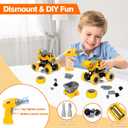 LUDILO 4PCS Take Apart Toys for 4 Year Old Boys Construction Toys with Electric Drill DIY Assembly Building Stem Toys Trucks Gifts for 3 4 5 6 7 8 Year Old Boys Girls Kids Learning Educational Toys