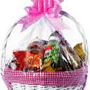 KoberrLi Cellophane Wrap Cellophane Bags 18x25 inch Gift Baskets 10 Count Large Clear Wrapping Plastic Bags for Easter Boxes Blanket Quilt