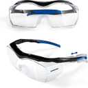 WORKPRO Safety Glasses, z87 Safety Goggles with Adjustable Temples, Lab Goggles with Anti Fog Coating