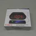 Timex Alarm Clock for Bedroom with FM Radio and 10 Station Presets, Clock Radio with Dual Alarms, USB Charger, Large Display, Sleep Timer, and Snooze  Black (T232B)