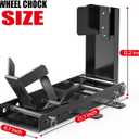 Motorcycle Wheel Chock for Trailer, Completely Adjustable Detachable Foldable Motorcycle Front Tire Stand fits 10" to 17" Wheels