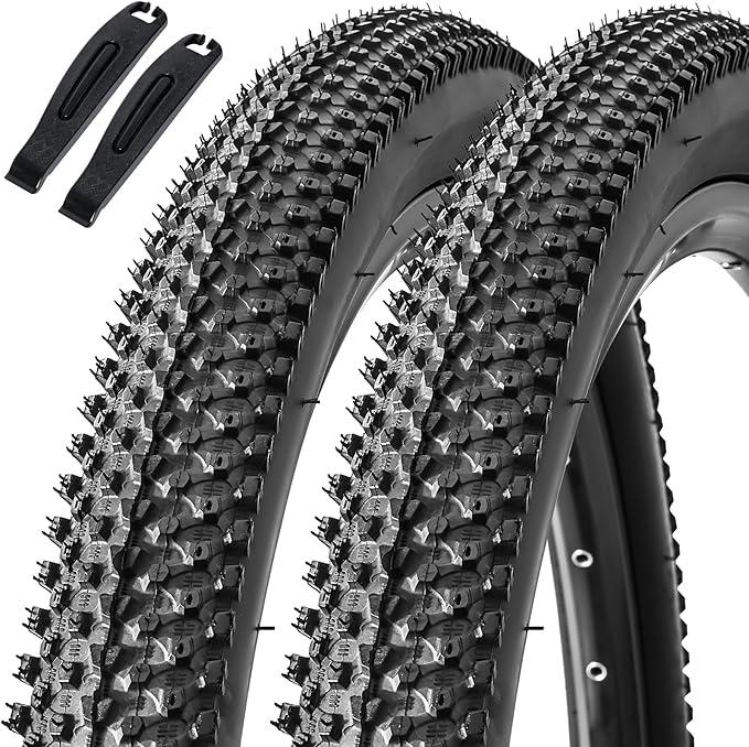 Hapleby 2PCS Premium Folding Bike Tires 26x1.95 Inch (50-559mm), Replacement Mountain Bike Tires 60 TPI Puncture-Resistant, Came with 2PCS Tire levers