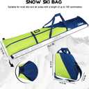 Goloni Ski Bag and Boot Bag Combo, Ski Bags for Air Travel, Snowboard Bag Fits for Skis Up to 180 CM and Boots Up To Size US 13 (Blue Green)