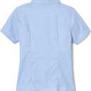 French Toast Girls' Fitted Short Sleeve Wrinkle-Resistant Blouse (16, Light Blue)