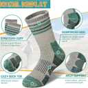 SeeyAN Kids Merino Wool Hiking Socks Boys Girls Thermal Winter Warm Boot Toddlers Thick Cushion Socks 4 Pairs (4-7 Years)