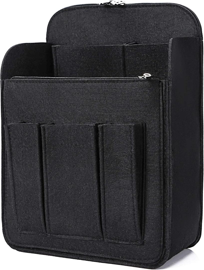 Yoillione Felt Backpack Organizer Insert for Women and Men, Large Travel Rucksack Insert with High Capacity, Lightweight Bag Organizer with Zipper Pocket (Black) Yoillione Felt Backpack Organizer Insert for Women and Men, Large Travel Rucksack Insert with High Capacity, Lightweight Bag Organizer with Zipper Pocket (Black)
