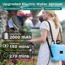 Battery Powered Sprayer 2 Gallon Garden Sprayer, Advance Electric Sprayer with 2 Adjustable Speed, 6 Mist Nozzles, USB Rechargeable with for Yard Lawn Garden (Sprayer-2 Gallon)