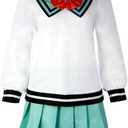Okazaki The Saiki K Cosplay Costume School Uniform Suit Halloween Full Set, M