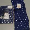 Lularoe Tall Curvy (TC fits Sizes 12-18) Blue White Polka Dot Buttery Soft Adult Leggings 7510-A20, Pack Of 2