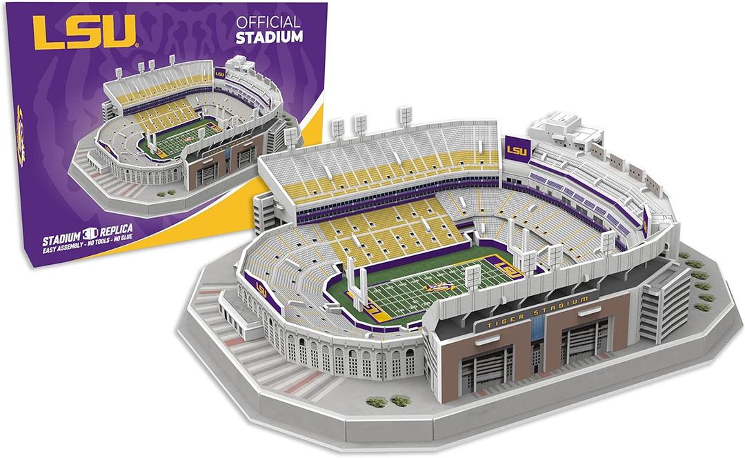 Pro Lion 3D Jigsaw Puzzle of Tiger Big Stadium Construction Building Kits - 88 Pieces | LSU Tigers Football League Gifts for Boys, Adults, Men & Kids Aged 7+ | Puzzles Games Kit for Creative Fans