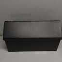Architectural Mailboxes Harmonist Wall-Mounted Mailbox for Outside, Rust-Resistant Galvanized Steel Metal Medium Mail Box, Textured Black Modern Wall Mailbox