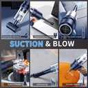 Handheld Car Vacuum Portable Cordless,18000PA High Power Vacuum Cleaner with Brushless Motor,7 in 1 Mini Hand Held Vacuum Rechargeable AirDuster/Blower for Car,Home,Office,Pet