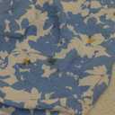 Floerns Women's Plus Size Floral Print Tie Front Square Neck Slit Hem Midi Dress Blue Flower XXXL 22