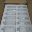 Glass Bud Vases Set of 12, Ribbed Bud Vases in Bulk, Mini Vases for Centerpieces, Small Clear Vintage Vase for Table Decorations, Wedding Decor, Home (Ribbed)