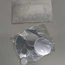 Zonon 3D Acrylic Mirror Wall Decor Stickers 6 Word DIY Faith Live Laugh Hope Love Family Mirror Wall Decor 26 Solid Circle Stickers for Home Bedroom Office(Silver)