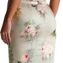 Women Sexy Backless Satin Maxi Dresses Spaghetti Strap Floral Print Dresses Slim Fit Elegant Night Party Outfits (M)