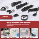 Drain Snake Drill Attachmen- 8-Piece drain auger drill attachment Commonly Used in 50FT-100FT AC Drain Cleaning Machine,Suitable for 5/16-inch to 3/4-inch Drain Snake Cable