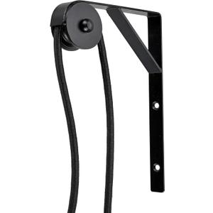 Aspen Creative 21005A, Wall Mount Bracket and Pulley for Pendant Light in Matte Black Finish, 4-3/4" Deep x 7" High, 1 Pack