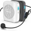 (Black) Portable Rechargeable Voice Amplifier for Teachers, Coaches, Tour Guides, presentations, and Meetings with a Large Number of attendees