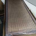 Furnnylane 3 Panel Short Room Divider Screen,Brown Freestanding Partition,Small Bamboo Panel Divider for Room Seperation,3.95 FT Tall