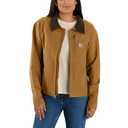 Carhartt Women's Rugged Flex Loose Fit Canvas Detroit Jacket, Carhartt Brown, X-Large(16-18)