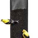 Kingsyard Finch Feeders for Outdoors Hanging, Metal Mesh Tube Bird Feeder for Nyjer/Thistle Seed, 2.5 lbs Large Capacity (Antique Copper)