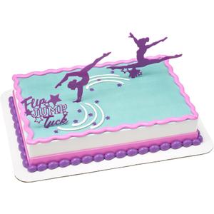 DecoPac 26253 CakeDecorating kit-Flip Jump Tuck Cake and Cupcake Toppers for Birthdays and Parties, 1 SET, Purple