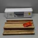 Emfogo Floating Shelves for Wall, 16.9 inch Wood Wall Shelves with Ledge, Floating Shelf Picture Ledge Set of 3 for Living Room Bedroom Kitchen Display and Storage(Rustic Brown) (Carbonized Black)