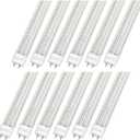 12 Pack 4FT T8 LED Tube Lights, 36W 4860LM 5000K Daylight, Ballast Bypass Direct Wire (Ballast-Free), for Garage, Warehouse, Office & Shop Lighting