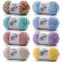  Skeins Mixed Colours Plush Thick Chenille Yarn, Fluffy Velvet Chunky Yarn for Hand Knitting and Crocheting Blankets, Cushions, Scarves, Hats（3.5oz 196.8yds Each） (Mixed Colours)