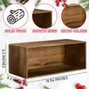 Christmas Hot Cocoa Bar Wood Storage Box Coffee Bar Countertop Accessories Christmas Decorative Storage Bins for Mugs Cups Cream Syrup Home Office Kitchen Cocoa Lover Gift