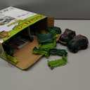 Dinosaur Toys,Create A Dinosaur World Road Race,Flexible Track Playset and 2 pcs Cool Dinosaur car for 3 4 5 6 Year & Up Old boy Girls Best Gift (Green)