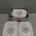 Chef Preserve Glass Vacuum Seal Containers for Food Storage, Made For Compact Vacuum Sealer, 3pcs set [1x Small, 1x Medium, 1x Large] Works With Handheld Vacuum Sealer Machine