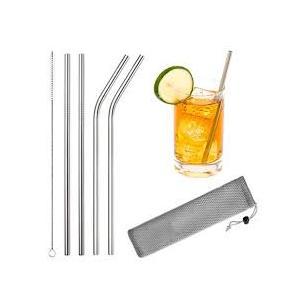 Heavy Duty Stainless Steel Potato Masher and Stainless Steel Straws