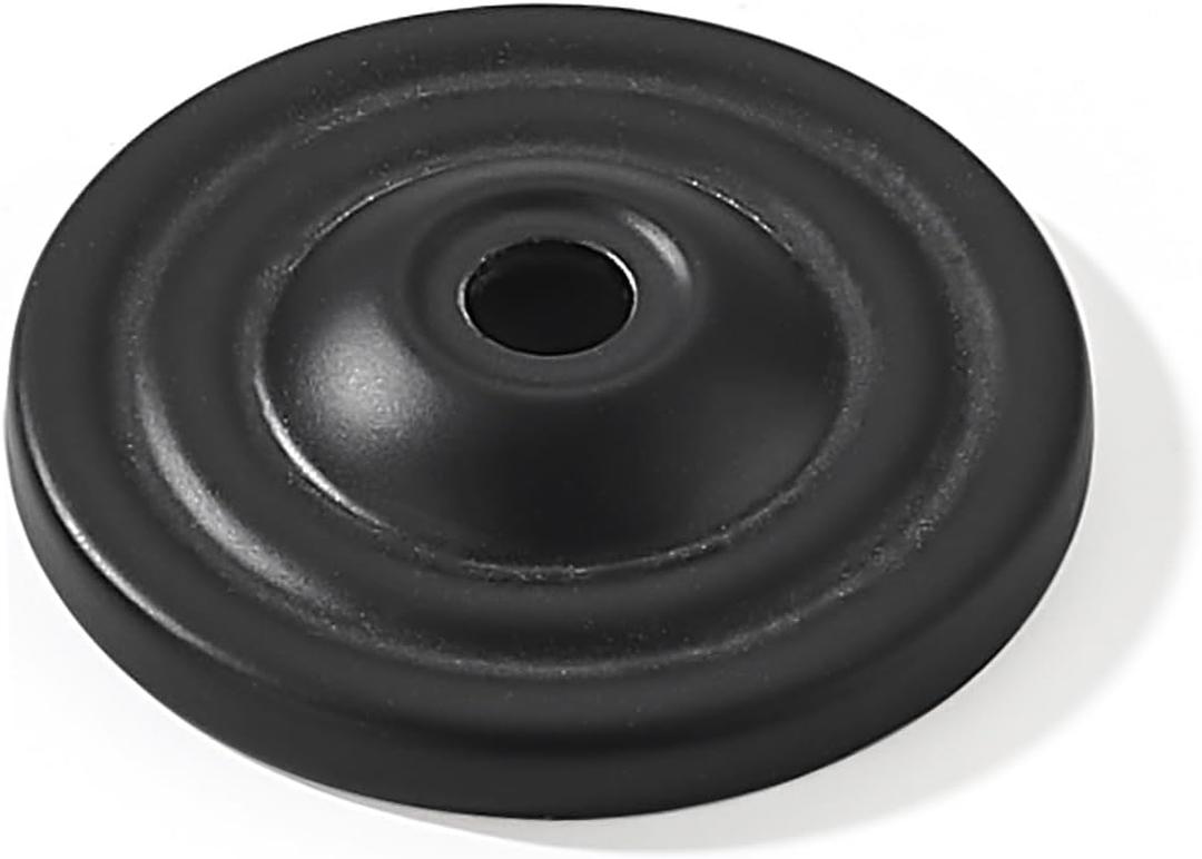 khtumeware 10 Pack 1.5 Inch Matte Black Backplate for Cabinet Knobs Cabinet Hardware Knob Back Plate.