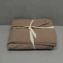 MooMee Bedding Duvet Cover Set 100% Washed Cotton Linen Like Textured Breathable Durable Soft Comfy (Heathered Taupe, Twin 68"x90")