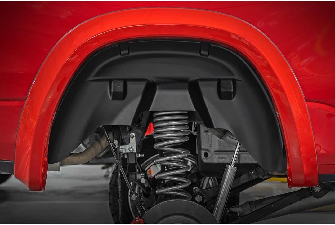Rough Country Rear Wheel Well Liners for Ram 1500 (2019-2025) - Heavy-Duty Rear Fender Liners for Mud & Debris Protection, Made in USA
