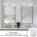 EDISLIVE Dimmable Modern LED Vanity Light Fixtures Bathroom Vanity Wall Lighting, 23.6 in Mirror Vanity Lighting Fixtures for Bathroom Bedroom Makeup Living Room, Nickel