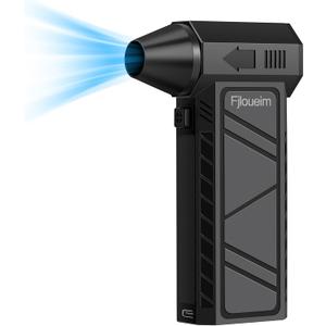 Compressed Air Duster, 130,000RPM Multi-Functional Electric Blower with 4-Speed Adjustable Settings for Dust Removal, Blowing & Suction Ideal for Cars, Computers, Keyboards, and OutdoorsBlack