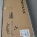 MXV 70" Fireplace TV Stand, Modern Entertainment Center & 36 Inch Electric Fireplace with Remote Control, LED Light, Fire Place Tv Stand for Living Room for TVs up to 80", Black + Black