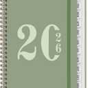 2026 Planner, Weekly and Monthly Calendar Agenda Book, Jan 2026 - Dec 2026, Hardcover Planning Academic Planner for Office School Supplies and Desk Accessories - A5 (6.3'' x 8.5'') (Green, Pack Of 5)