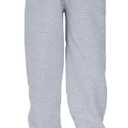 THE GYM PEOPLE Girl's Fleece Sweatpants Athletic Joggers Pants with Pockets | Fleece Lined, Elastic Waistband, Tapered Ankle, 2 Pockets, Soft and Warm, For Play, School and Daily Wear (Gray, XXL)